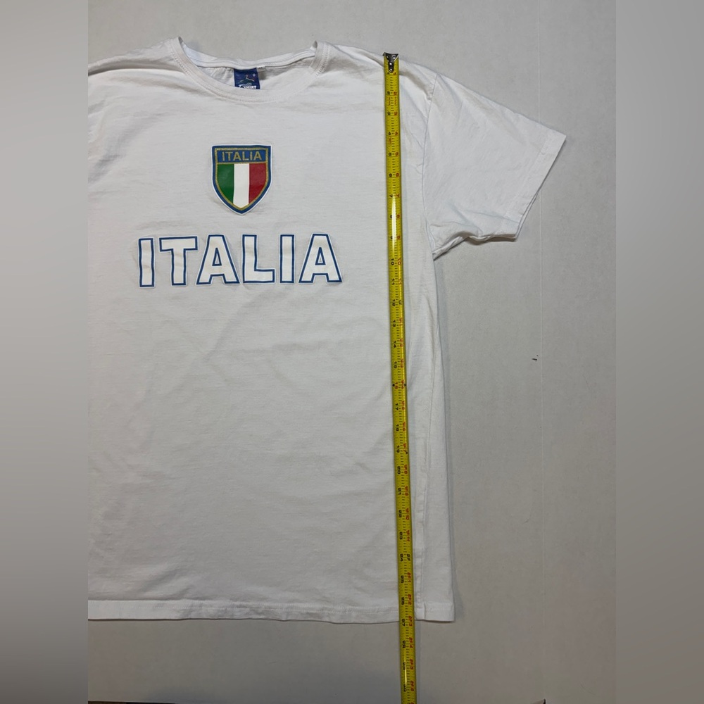 Italia Logo Italy Crest Shield White Men’s XL T-Shirt - Picture 5 of 6